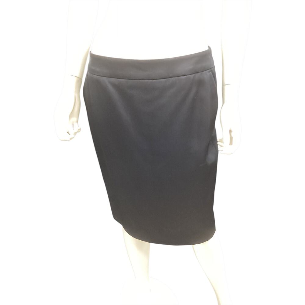Armani Collezioni Women’s Pencil Skirt Size 10/ M Navy Blue Viscose Wool Blend